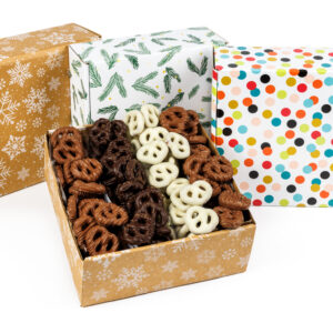 Chocolate Covered Pretzels Sampler - Decorative Carton