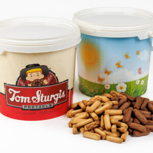 Chocolate & Honey Graham Cookie Stiks - Decorative Plastic Tub