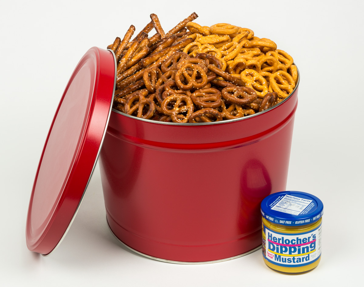 Mustard Lover's Pretzel Assortment - Large Tin