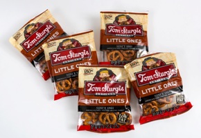 Several small bags of pretzels.