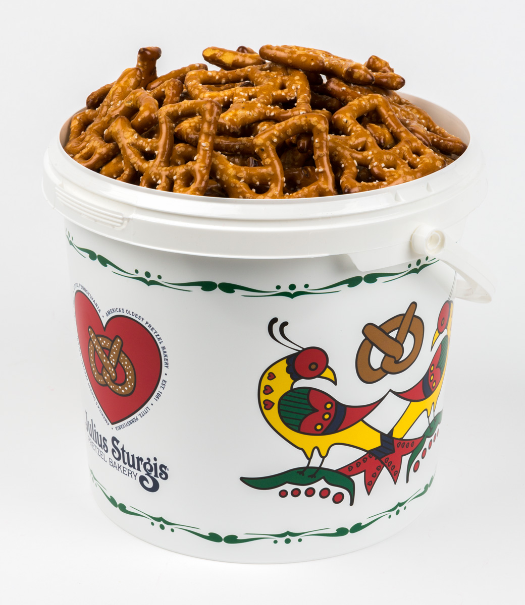 Julius Sturgis Horse & Buggy Pretzels - Decorative Plastic Tub